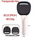 2004-2006 Cadillac - B115 (PK3+) Transponder Key (48 Chip)(OEM chip )(No logo)